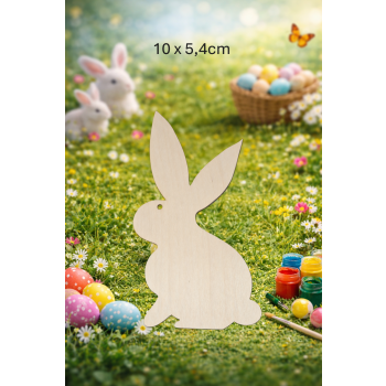 Królik 4 10cm, królik 10cm, sklejka 3mm